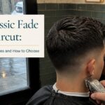 Classic fade haircut with longer hair on top and gradually shorter sides
