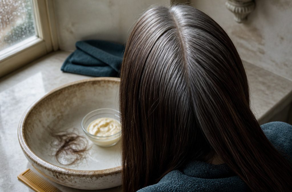 Hair dye comparison graphic with permanent and semipermanent color illustrated in hair strands